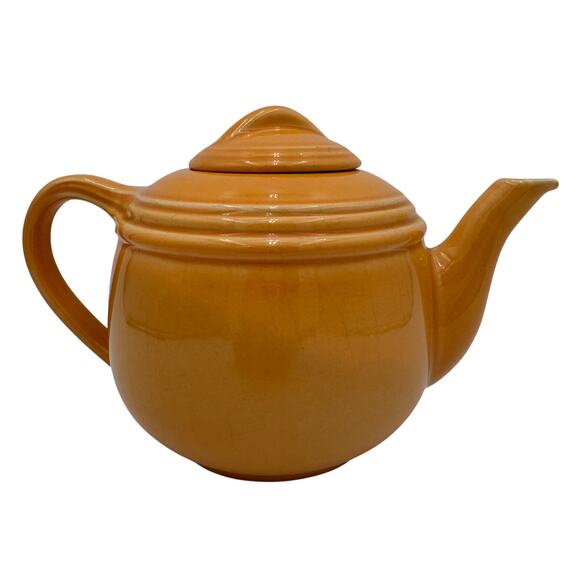 Vtg Nancy Calhoun China Teapot Marigold Marked "SAMPLE" One of a Kind Flamingo - Picture 8 of 10